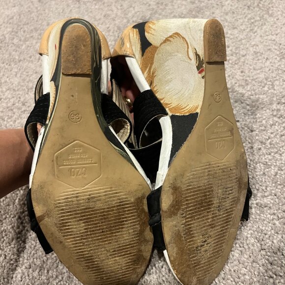 Black Suede Strap Wedge Sandals – size US 7 - Picture 11 of 11